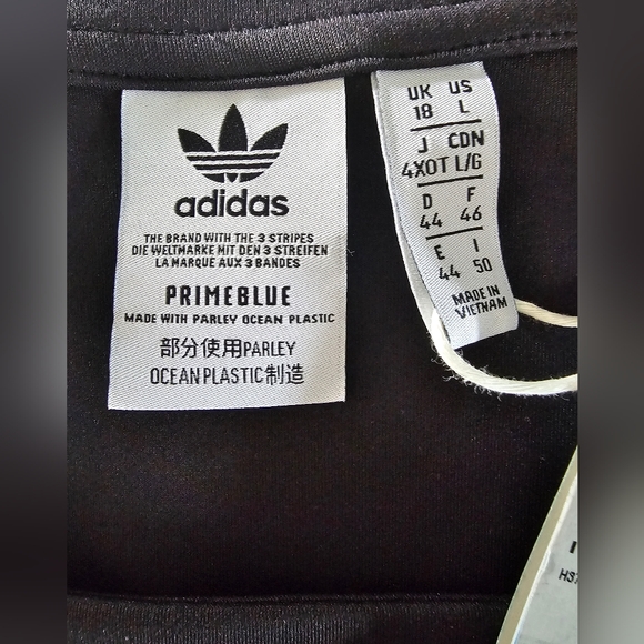 Adidas Originals Women's 3-Stripe Crop Long Sleeve Shirt, NWT, Quality Stitching - Picture 8 of 10